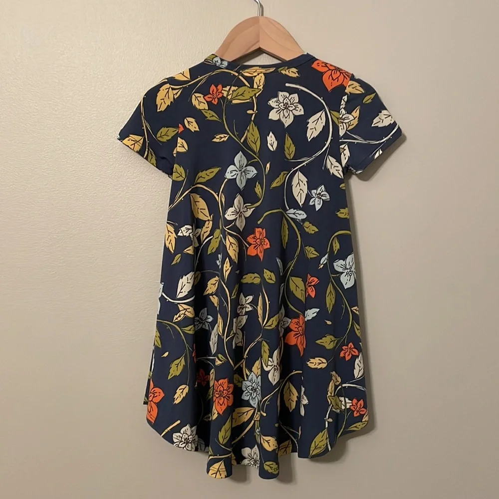 LuLaRoe Girls Floral Swing Dress Size 2